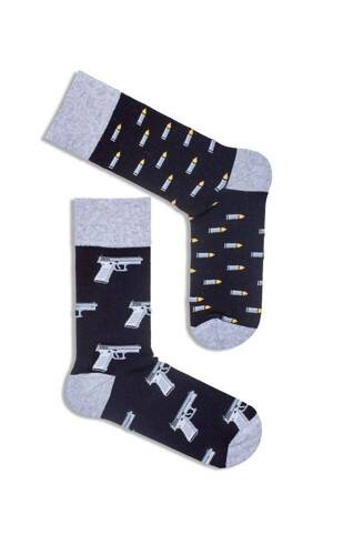 0125-098 Milena Herren-Pistolensocken – schwarz