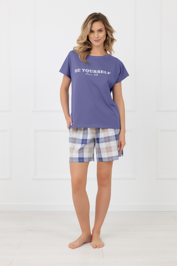 Damenpyjama Rima Italian Fashion 100% Baumwolle Kurzarm Shorts