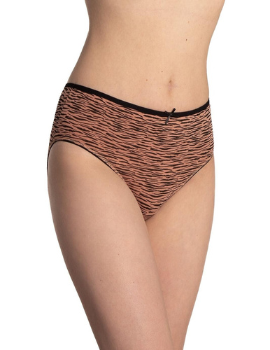Damen Baumwollslips Lama L-122 BI-67 – Bikini Slip 3er Set Panther/Zebra