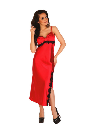 926 Kleoree Langes Nachthemd De Lafense - rot