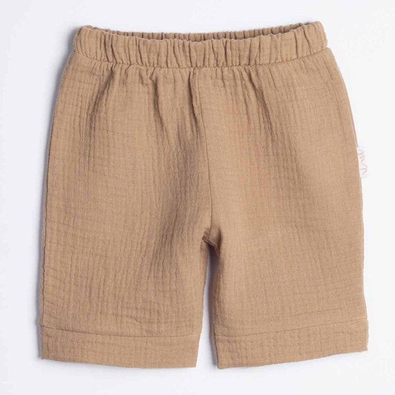 Jungen-Shorts Nicol 224371 Musselin 100% Baumwolle Sommer – Karamellfarben