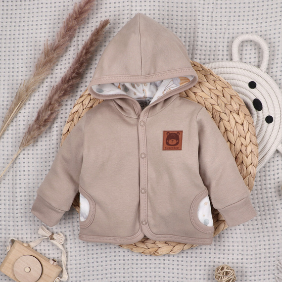 ABN-5517 Sky Journey Zweilagiges Baby-Sweatshirt Nini – aus Bio-Baumwolle, für einen Jungen
