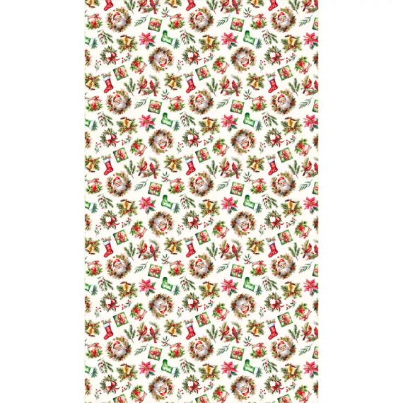 C03 Markizeta rote Weihnachtstischdecke – wasserdicht, elegant, polnische Produktion