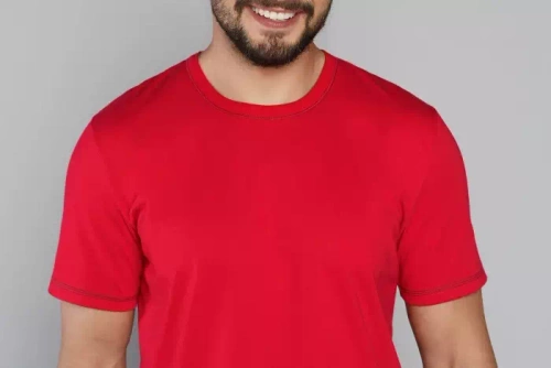 Narvik Herren Kurzarm-Pyjama, Shorts Italian Fashion- rot/print