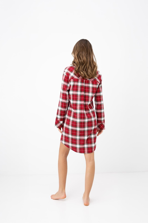 Sensis Clariel Damen-Flanellhemd 100% Baumwolle Rot kariert