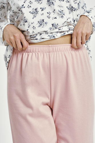 Martina 3451 Taro Damenpyjama, weiß, 100 % klassische Baumwolle