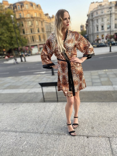 417 Valentina Damen Morgenmantel Forex - beige