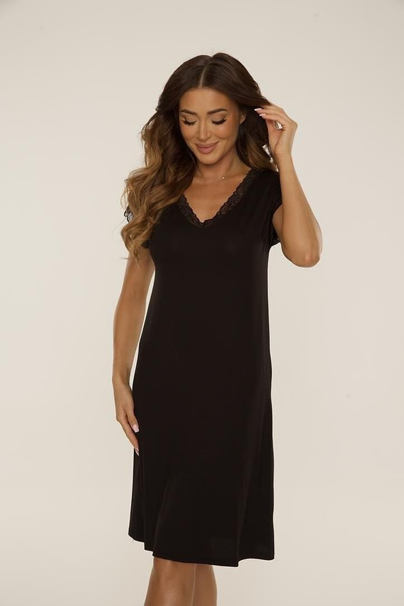 816 Hazel Nachthemd De Lafense - schwarz