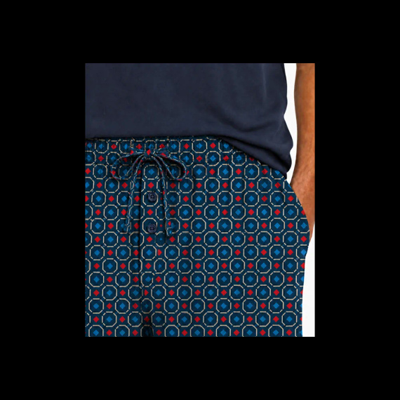 Sesto Senso 2026/01 Herrenkurzpyjama Marine 100% Baumwolle