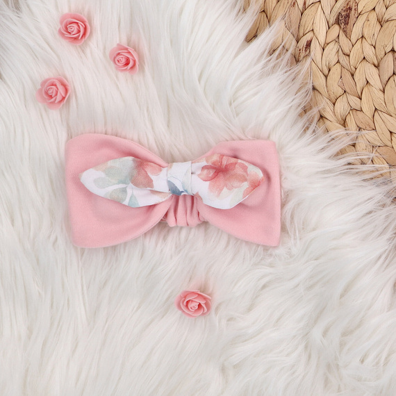 ABN-5432 Bunte Blumen Nini-Stirnband aus Bio-Baumwolle