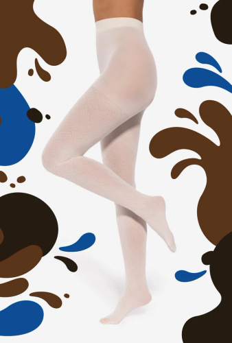 Wedel wz.02 Damenstrumpfhose 40 den Gatta - weiß-schoko