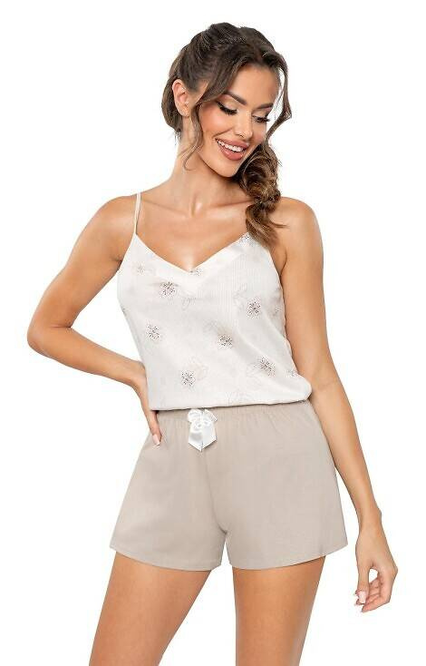 Sandi Top Damenpyjama Donna beige