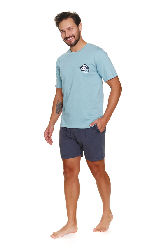 7232 Doctor Nap Herren-Pyjama – Eisblau