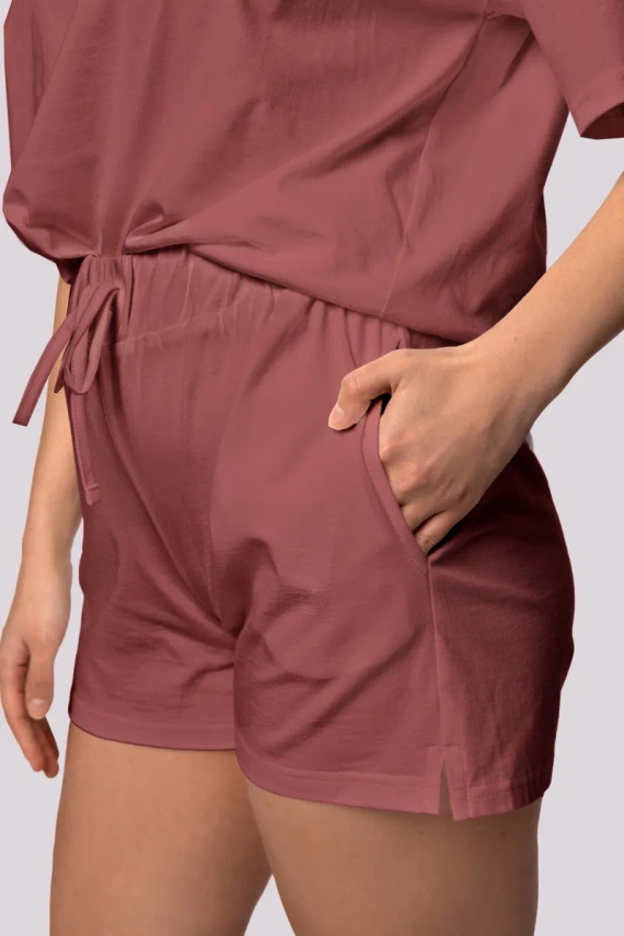 Bliss Kurzarm-Mona-Damenpyjama, Kirsche