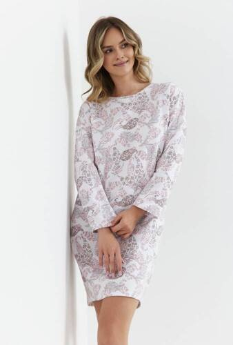 429 Cana Nachthemd aus gebürsteter Baumwolle – orientalisches Rosa