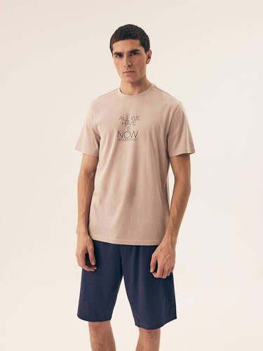 42632 Dreamer Premium Herren-Pyjama Henderson – beige