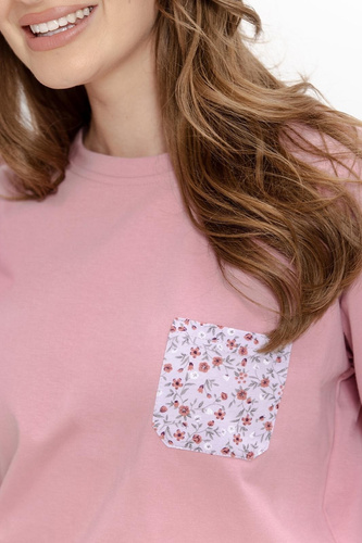 Damen-Pyjama Taro Agnessa 3629 Staubiges Rosa 100% Baumwolle 3/4-Arm