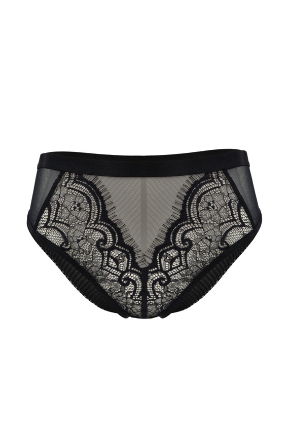 Mediolano Exclusive 19257 Damen-Slip schwarz mit Spitze und Netz