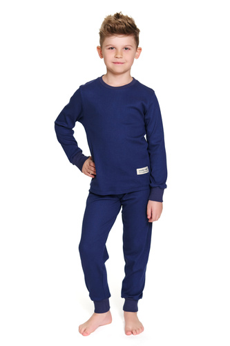 7351 Doctor Nap Kinderpyjama aus Baumwolle – klassischer Komfort – Marineblau