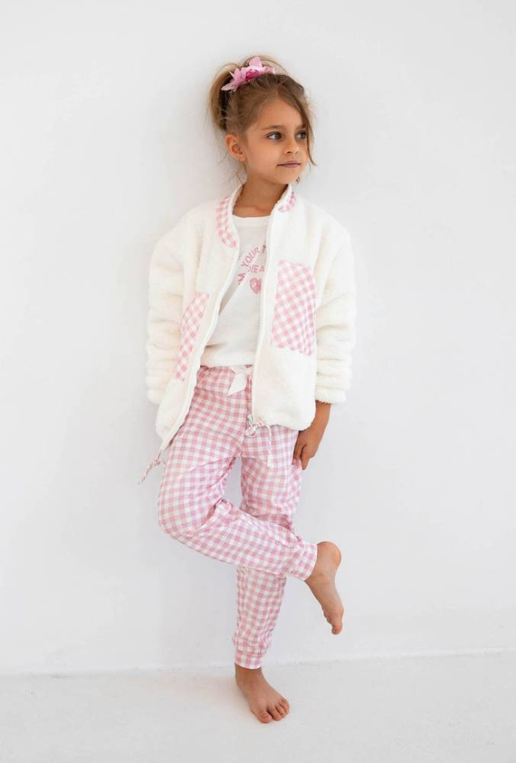 Nanny Kids Bluse von Sensis - ecru-rosa