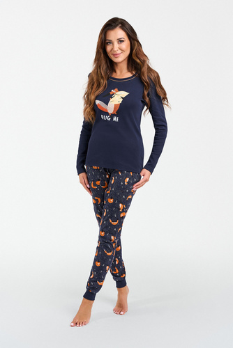 Wasilla Damen Schlafanzug langarm, lange Hose Italian Fashion 