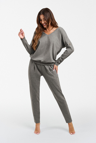 Karina Damen-Set Langarm, Hose Italian Fashion - ¶r.