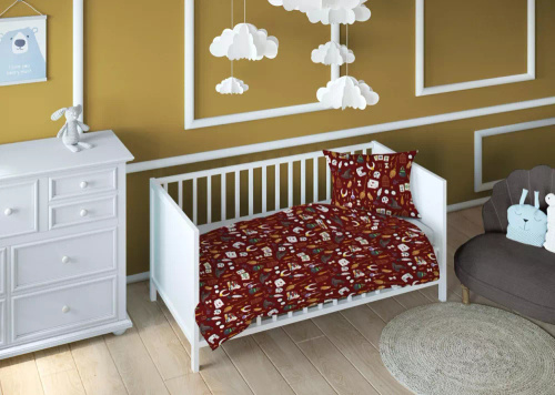 3503 B Land of Dreams Kinderbettwäsche aus Baumwolle, Magic Mary Karo