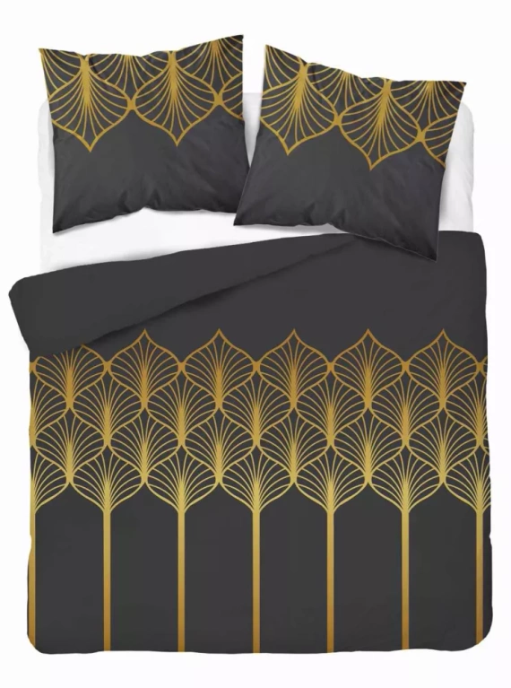 5225 A Satinbettwäsche mit geometrischem Motiv Detexpol schwarz