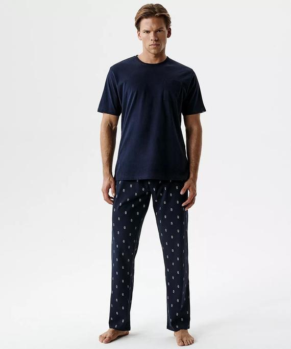 Herren Pyjama Atlantic NMP-403 Baumwolle weich, Kurzarm, bequem