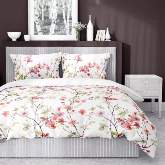 5490 A Detexpol Satin Stories Satinbettwäsche weiß | 100 % Baumwolle, Satinbindung, Reißverschluss, Geschenkverpackung