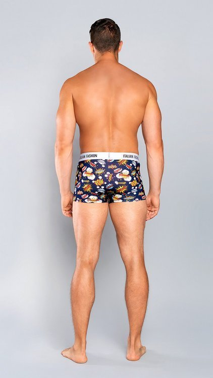 Boom Herren Boxershorts Italian Fashion - navy blau