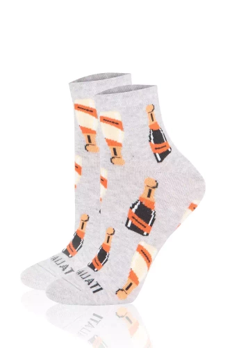 S153Z Prosecco Socken Socken Italian Fashion - hell melange