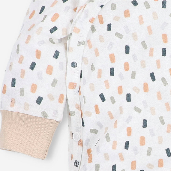 ABN-5327/KRE Umschlagstrampler aus Bio-Baumwolle Nini creme