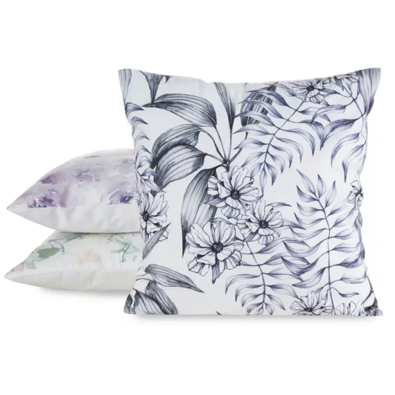 Kissenbezug 45x45 Mink 30 Eurofirany Samt Blumen dekorativ