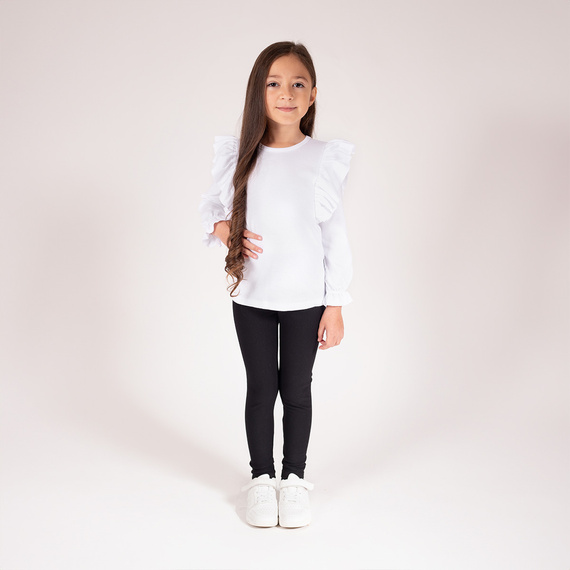 198282 Viki Mädchen-Leggings Nicol – Baumwolle mit Elasthan, bequem, schwarz, polnische Produktion