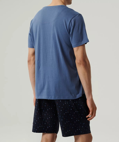 NMP-385 Herren-Kurzarmpyjama, Atlantic – Marineblau