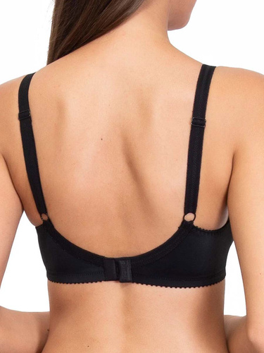 Donna 1962 Mikrofaser-Bügel-Soft-BH, Baumwolle, schwarz
