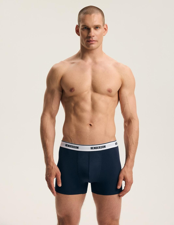 Henderson 45476 Free Herren Boxershorts 2er-Pack Baumwolle mit breitem Logo-Bund