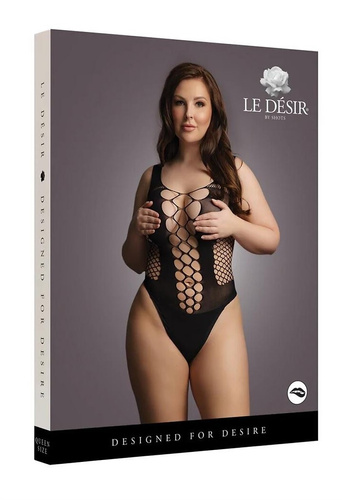 Bodystocking DES023 Le Désir sinnliches Body mit geometrischen Ausschnitten