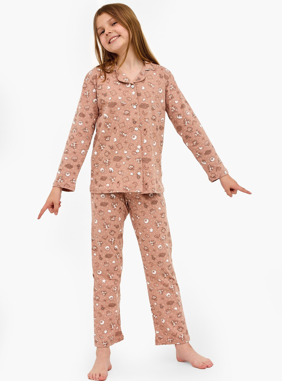 972/195 973/195 Smile 4 Cornette Kids Mädchenpyjama – Baumwolle, Keksdruck