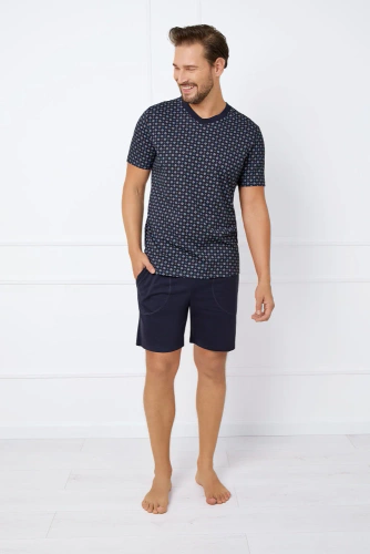 Gerard Herren Schlafanzug mit kurzen Ärmeln, Shorts Italian Fashion - print/green