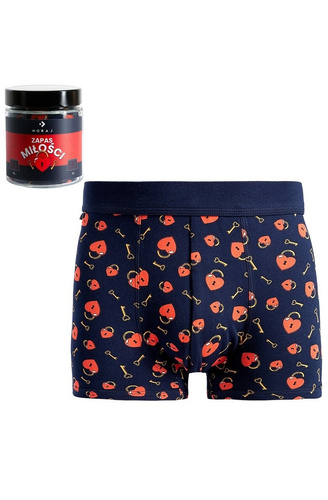 Herren Boxershorts Moraj MBX600-366 „Vorrat an Liebe“ – Baumwolle Premium, Geschenk im Glas, Perfekt für Valentinstag