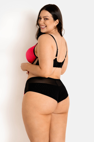 19232 Funny Plunge Milano BH Schwarz-Fluo – tiefer Ausschnitt, sinnlich, elegant