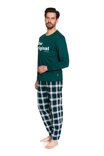 7341 Doctor Nap – Herren-Pyjama „The Original“ | 100 % Baumwolle, polnische Produktion – Smaragd