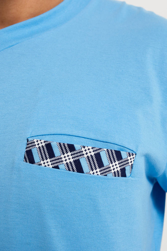 Jaromir Herren Langarm, lange Hose Italienische Mode - blau/print