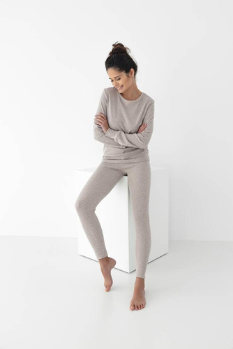 Mabel Sensis Damen Schlafanzug - beige melange