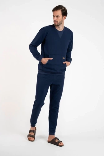 Fox Herren Trainingsanzug Set Italian Fashion - marineblau