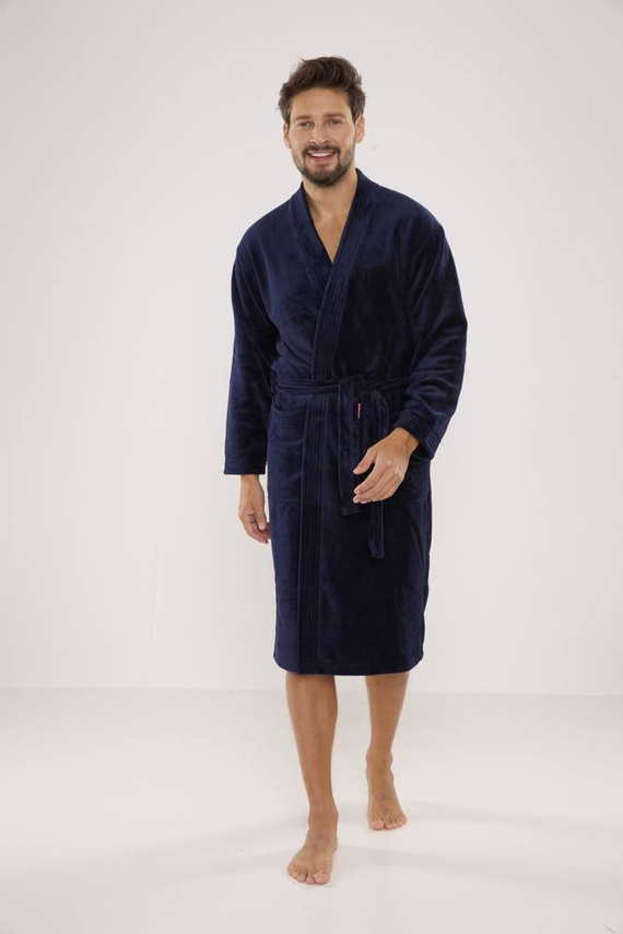 391 Hugo Herren Bademantel De lafense - marineblau