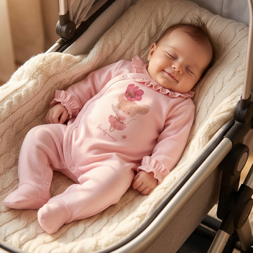 Baby-Strampler Nini  Little Mouse 100% Bio-Baumwolle für Neugeborene