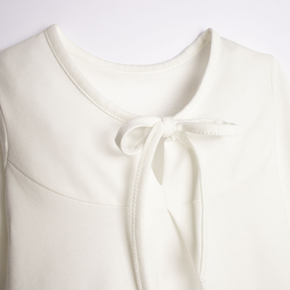 Mädchenbluse Nicol 221139 Baumwolle Langarm elegant weiß bequem